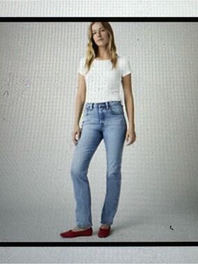 Levi's Light Blue High Rise Straight Leg Jeans